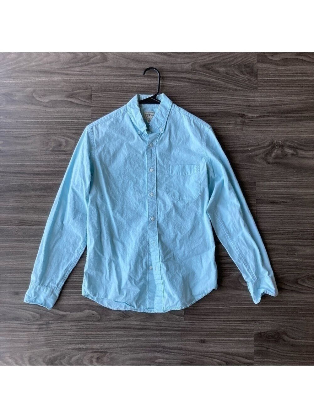 J Crew Mens Light Blue Slim Fit Button Down Shirt- Small